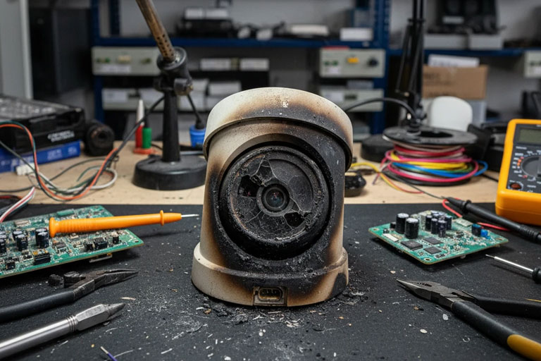 تعمیر دوربین مداربسته سوخته: راهکارهای حرفه‌ای برای بازگرداندن دوربین به کار